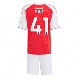 Billiga Arsenal Declan Rice #41 Barnkläder Hemma fotbollskläder till baby 2025-26 Kortärmad (+ Korta byxor)